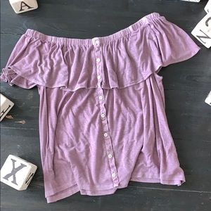 Off the shoulder American Eagle top.